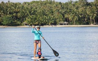 paddleboarding with kids