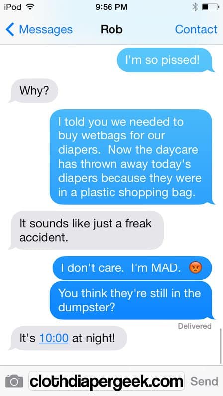 cloth diapers, freak accident