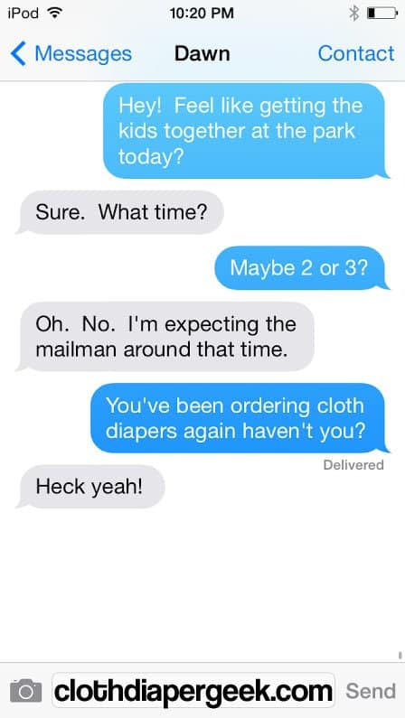 fluffy mail, cloth diapers