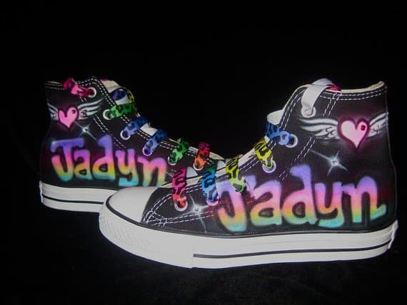 airbrushed shoes
